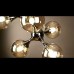 Avantgarde φωτιστικό κρεμαστό πεντάφωτο χρώμιο με γυάλινες μπάλες σε κεχριμπάρι Aca | OYD60705AM